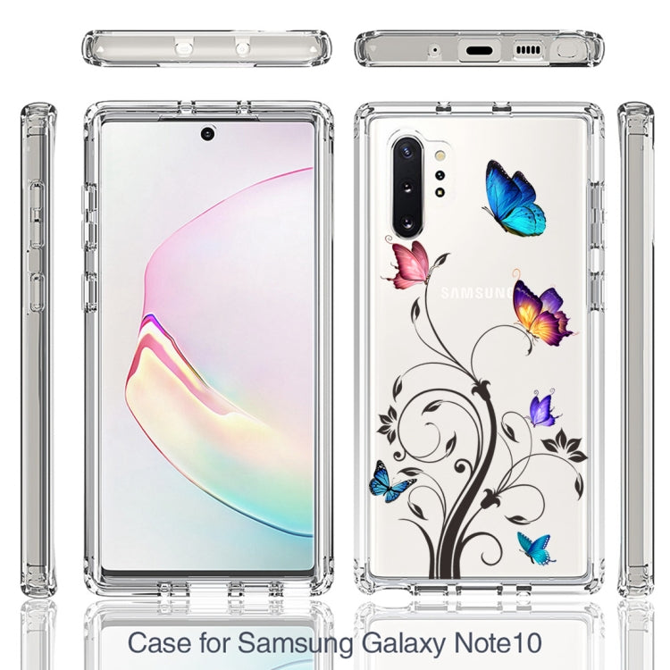 For Samsung Galaxy Note10+ PC+TPU Transparent Painted Phone Case