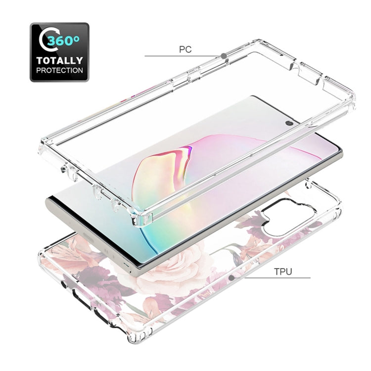 For Samsung Galaxy Note10+ PC+TPU Transparent Painted Phone Case