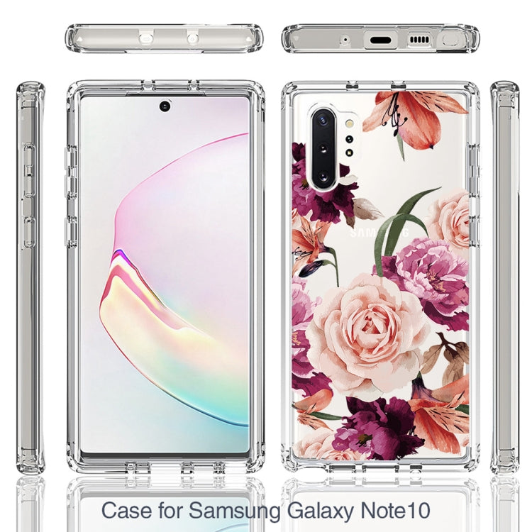 For Samsung Galaxy Note10+ PC+TPU Transparent Painted Phone Case