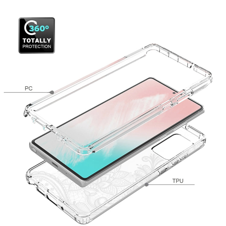 For Samsung Galaxy Note20 PC+TPU Transparent Painted Phone Case