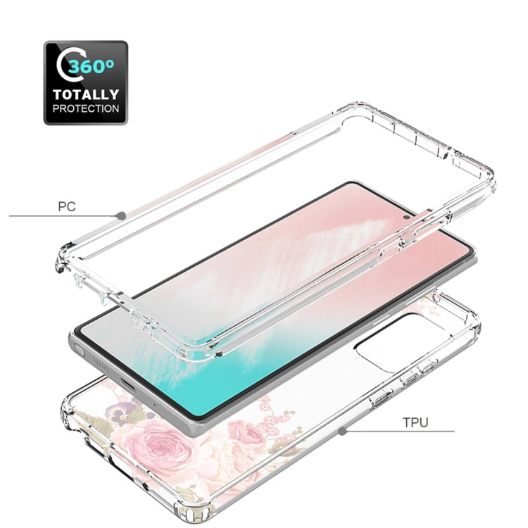 For Samsung Galaxy Note20 PC+TPU Transparent Painted Phone Case
