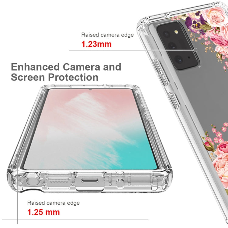 For Samsung Galaxy Note20 PC+TPU Transparent Painted Phone Case