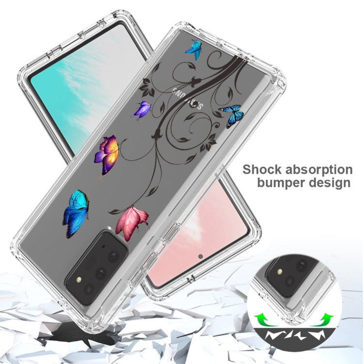 For Samsung Galaxy Note20 PC+TPU Transparent Painted Phone Case