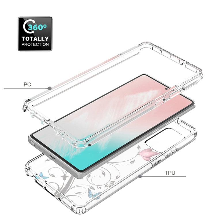 For Samsung Galaxy Note20 PC+TPU Transparent Painted Phone Case