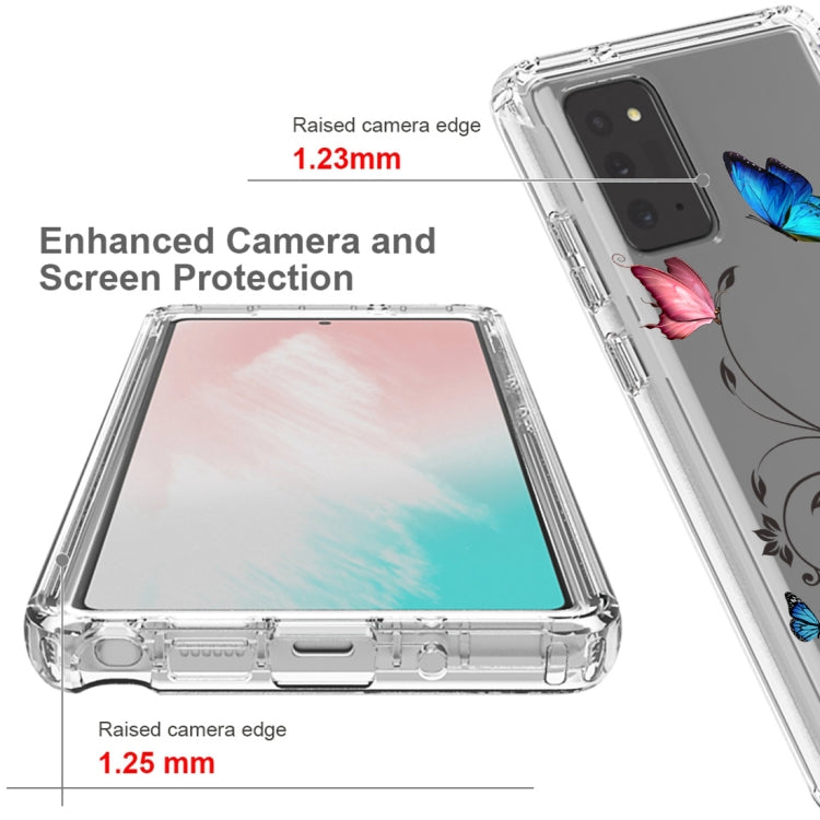 For Samsung Galaxy Note20 PC+TPU Transparent Painted Phone Case