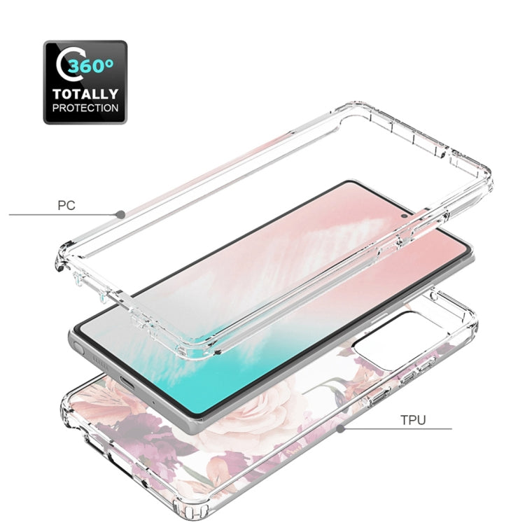 For Samsung Galaxy Note20 PC+TPU Transparent Painted Phone Case