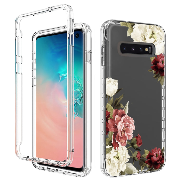 For Samsung Galaxy S10 PC+TPU Transparent Painted Phone Case