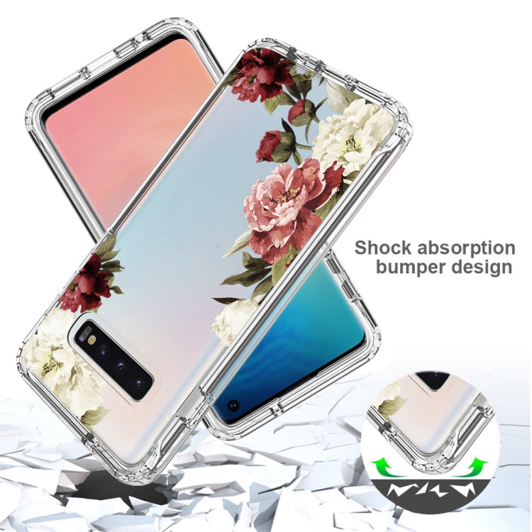For Samsung Galaxy S10 PC+TPU Transparent Painted Phone Case