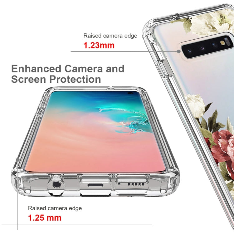 For Samsung Galaxy S10 PC+TPU Transparent Painted Phone Case