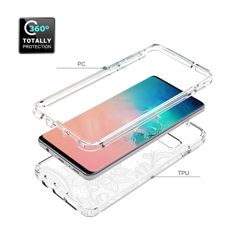For Samsung Galaxy S10 PC+TPU Transparent Painted Phone Case
