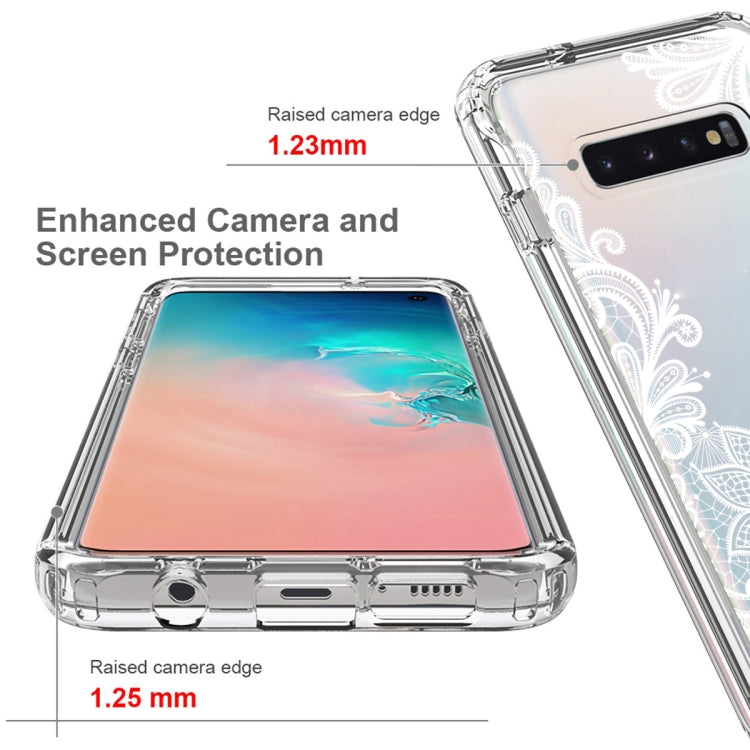 For Samsung Galaxy S10 PC+TPU Transparent Painted Phone Case