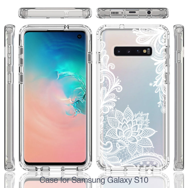For Samsung Galaxy S10 PC+TPU Transparent Painted Phone Case