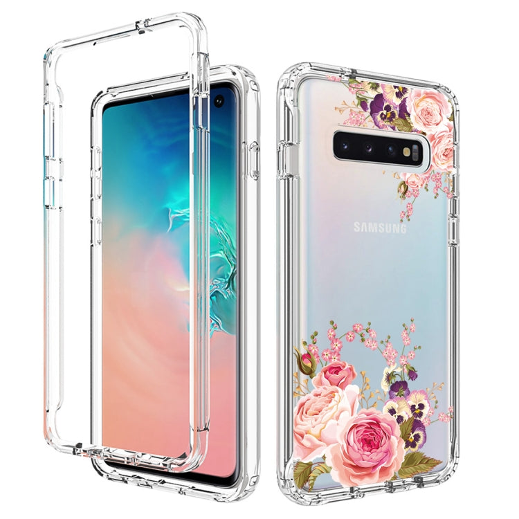 For Samsung Galaxy S10 PC+TPU Transparent Painted Phone Case