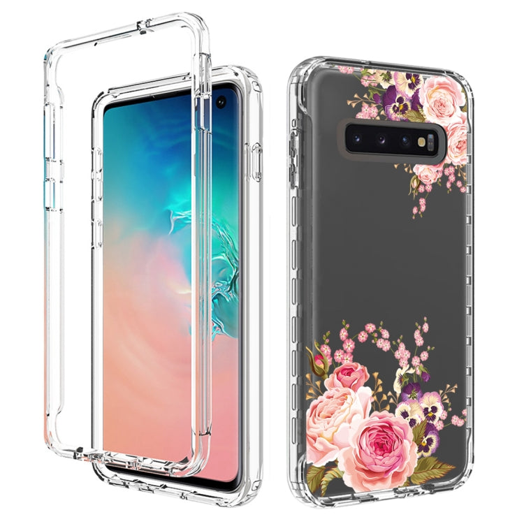 For Samsung Galaxy S10 PC+TPU Transparent Painted Phone Case