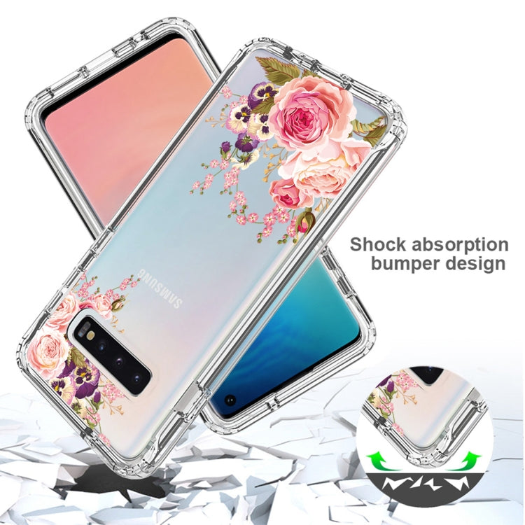 For Samsung Galaxy S10 PC+TPU Transparent Painted Phone Case