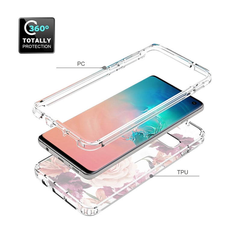 For Samsung Galaxy S10 PC+TPU Transparent Painted Phone Case