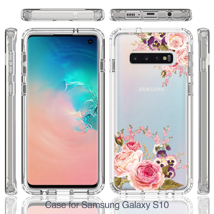 For Samsung Galaxy S10 PC+TPU Transparent Painted Phone Case