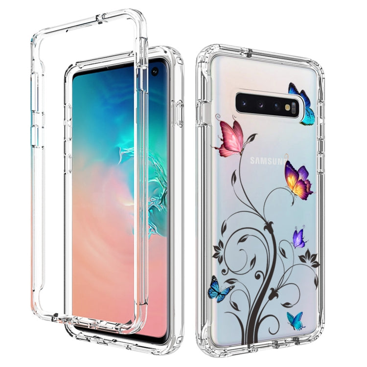For Samsung Galaxy S10 PC+TPU Transparent Painted Phone Case