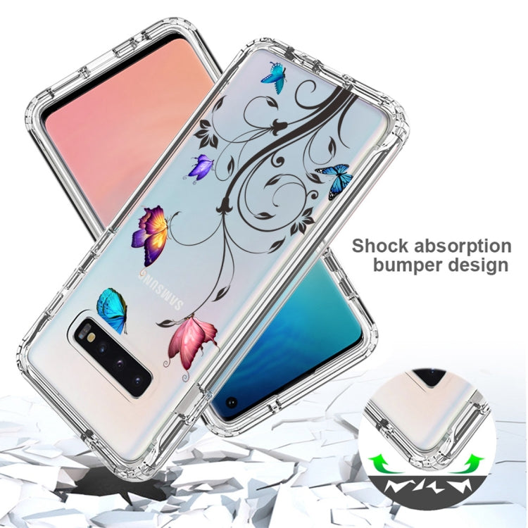 For Samsung Galaxy S10 PC+TPU Transparent Painted Phone Case