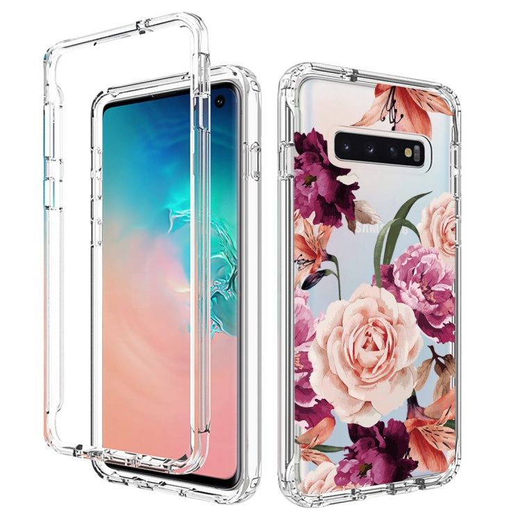 For Samsung Galaxy S10 PC+TPU Transparent Painted Phone Case