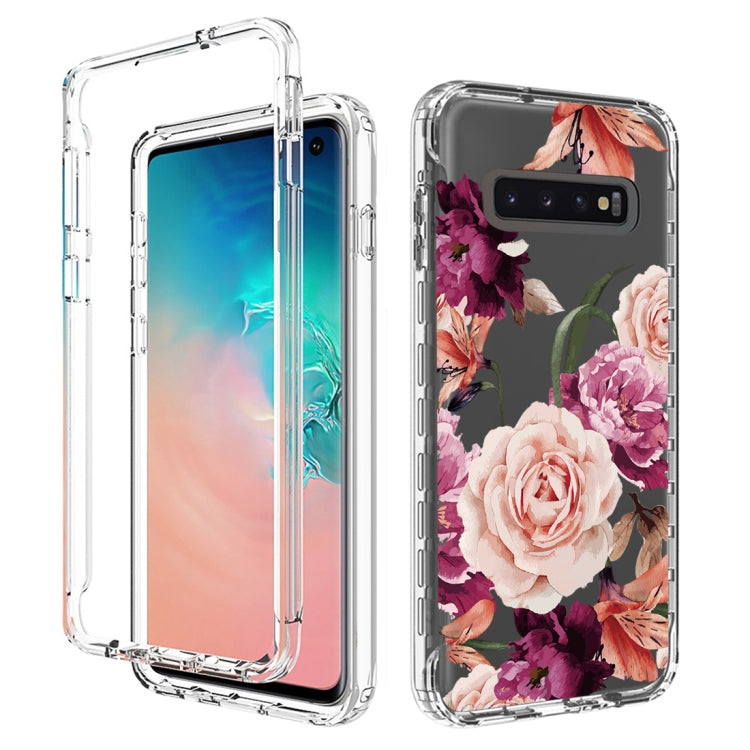 For Samsung Galaxy S10 PC+TPU Transparent Painted Phone Case