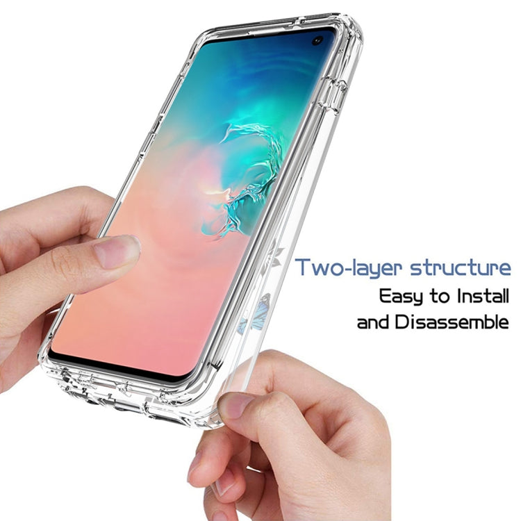 For Samsung Galaxy S10 PC+TPU Transparent Painted Phone Case