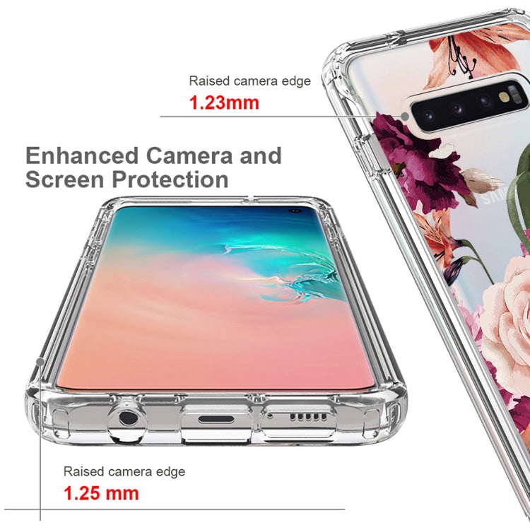 For Samsung Galaxy S10 PC+TPU Transparent Painted Phone Case