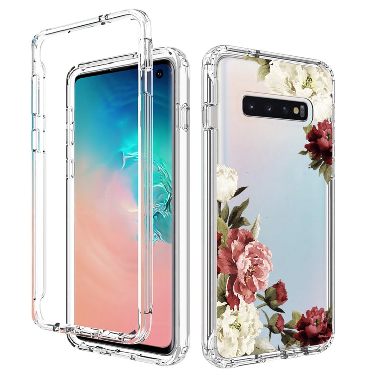 For Samsung Galaxy S10+ PC+TPU Transparent Painted Phone Case