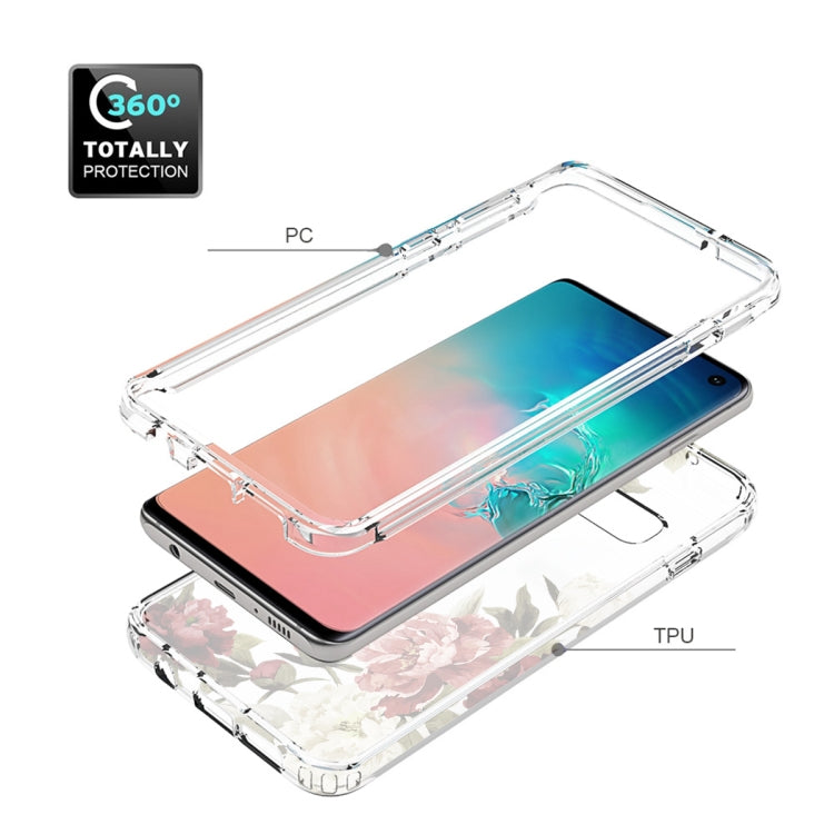 For Samsung Galaxy S10+ PC+TPU Transparent Painted Phone Case