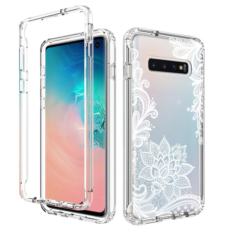 For Samsung Galaxy S10+ PC+TPU Transparent Painted Phone Case