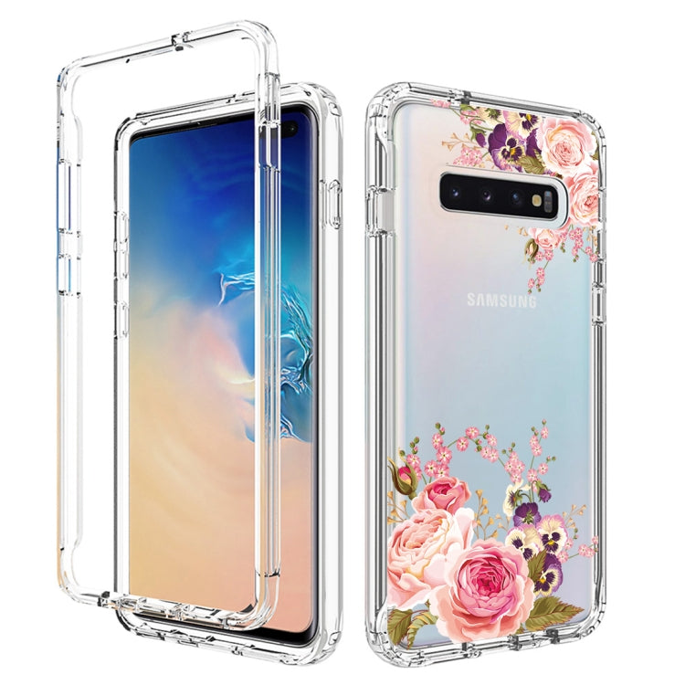 For Samsung Galaxy S10+ PC+TPU Transparent Painted Phone Case