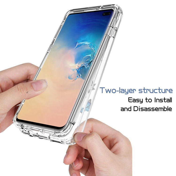 For Samsung Galaxy S10+ PC+TPU Transparent Painted Phone Case