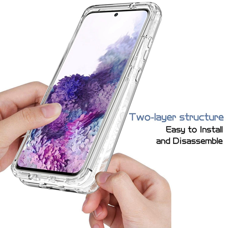 For Samsung Galaxy S20 PC+TPU Transparent Painted Phone Case