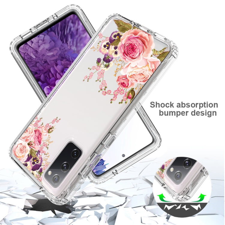 For Samsung Galaxy S20 PC+TPU Transparent Painted Phone Case