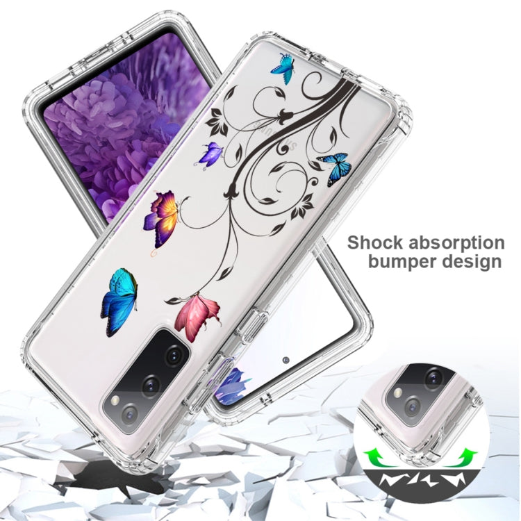 For Samsung Galaxy S20 PC+TPU Transparent Painted Phone Case