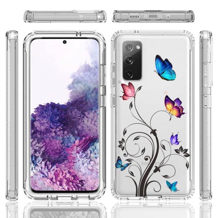 For Samsung Galaxy S20 PC+TPU Transparent Painted Phone Case