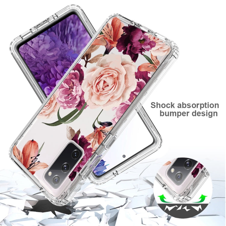 For Samsung Galaxy S20 PC+TPU Transparent Painted Phone Case