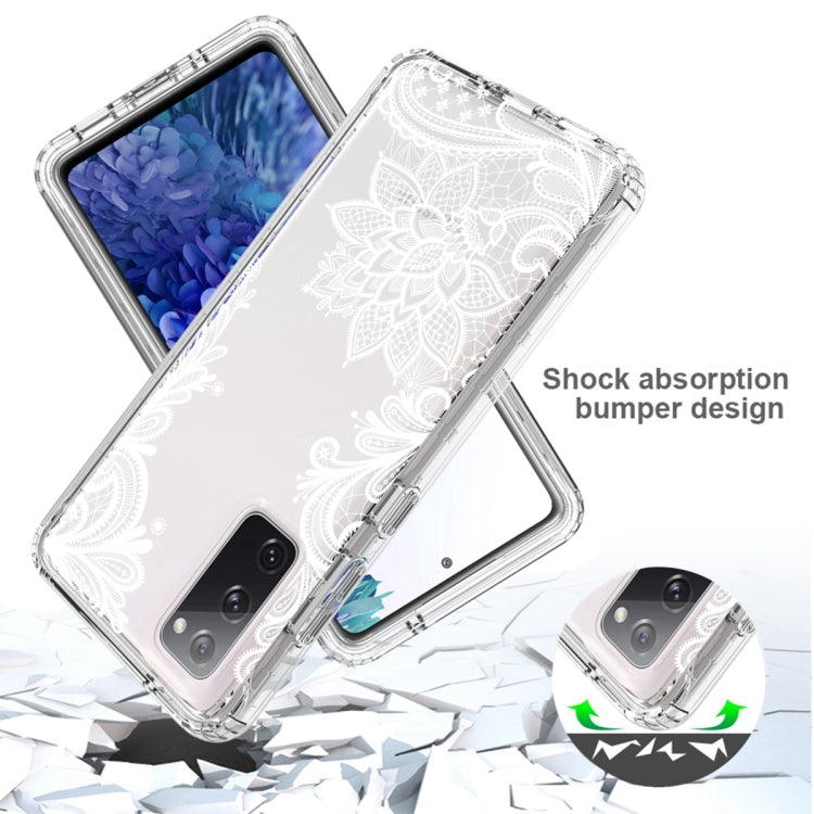 For Samsung Galaxy S20 FE PC+TPU Transparent Painted Phone Case