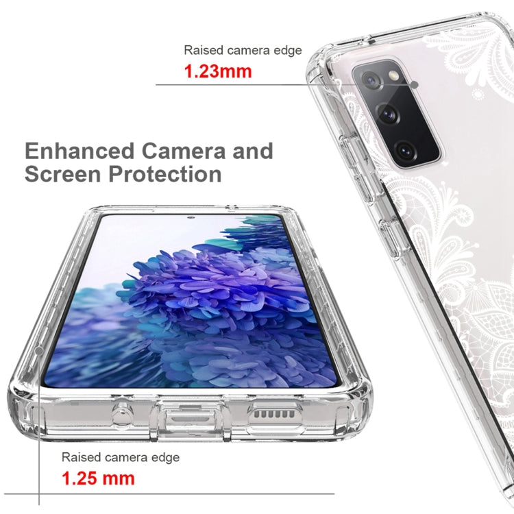 For Samsung Galaxy S20 FE PC+TPU Transparent Painted Phone Case