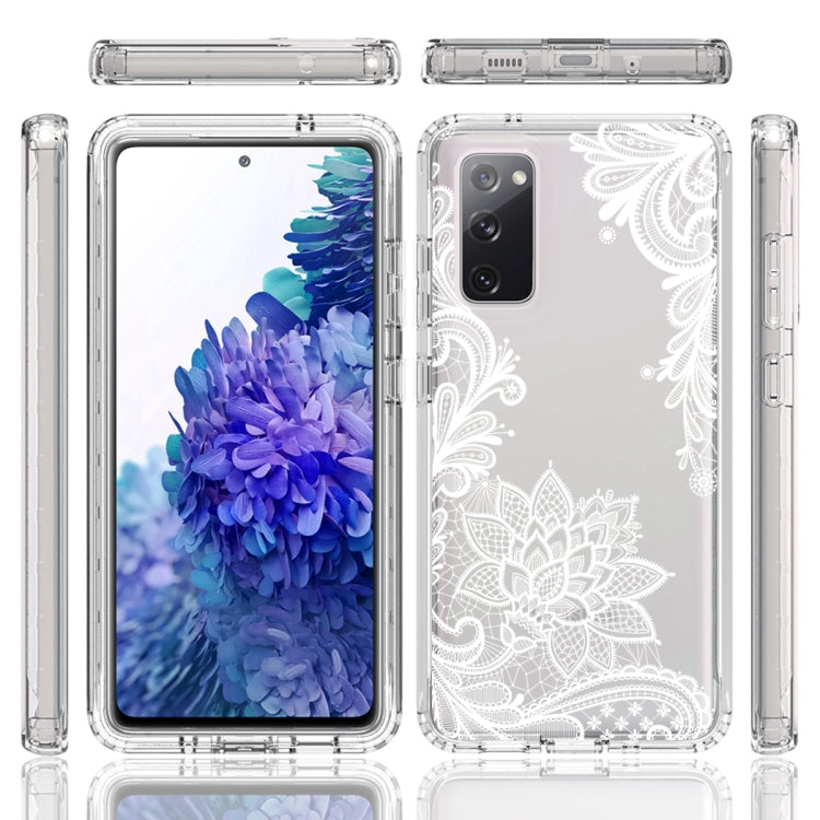 For Samsung Galaxy S20 FE PC+TPU Transparent Painted Phone Case