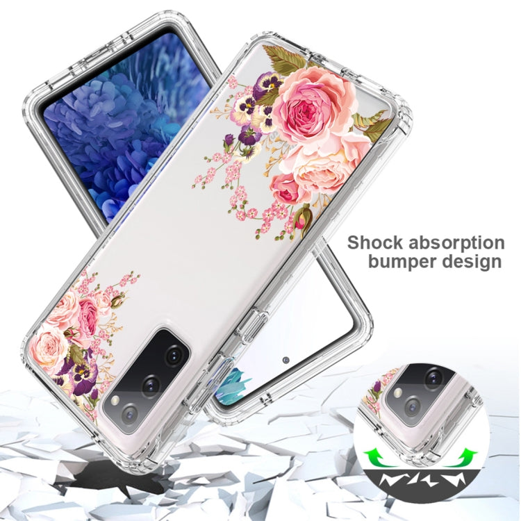 For Samsung Galaxy S20 FE PC+TPU Transparent Painted Phone Case