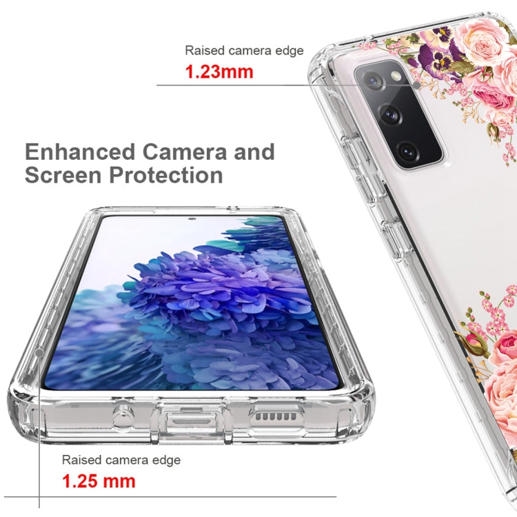 For Samsung Galaxy S20 FE PC+TPU Transparent Painted Phone Case