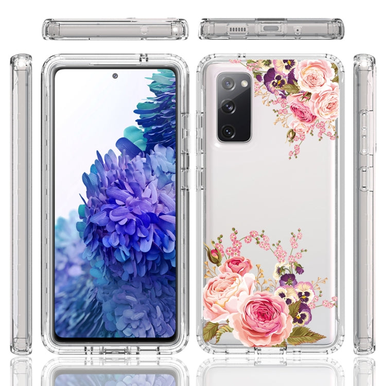 For Samsung Galaxy S20 FE PC+TPU Transparent Painted Phone Case