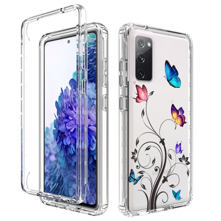 For Samsung Galaxy S20 FE PC+TPU Transparent Painted Phone Case