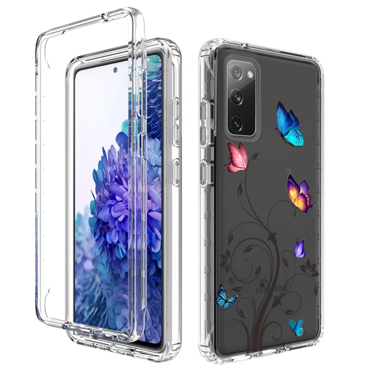 For Samsung Galaxy S20 FE PC+TPU Transparent Painted Phone Case