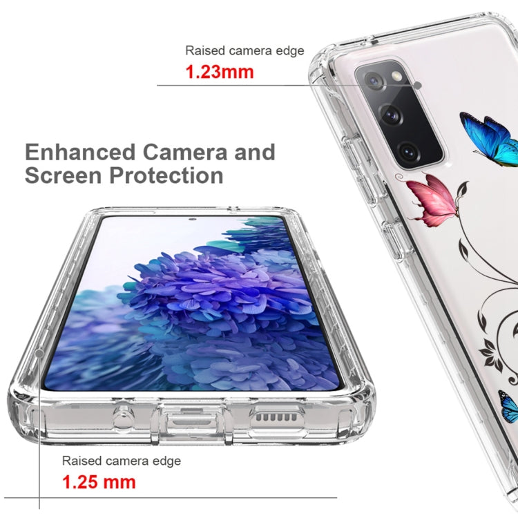 For Samsung Galaxy S20 FE PC+TPU Transparent Painted Phone Case