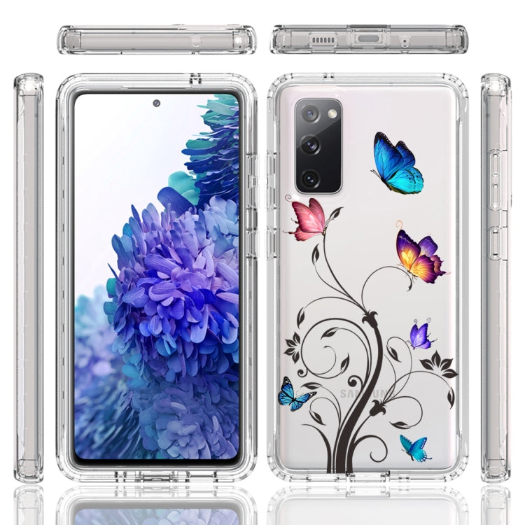 For Samsung Galaxy S20 FE PC+TPU Transparent Painted Phone Case