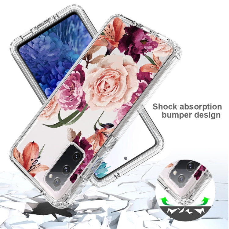 For Samsung Galaxy S20 FE PC+TPU Transparent Painted Phone Case