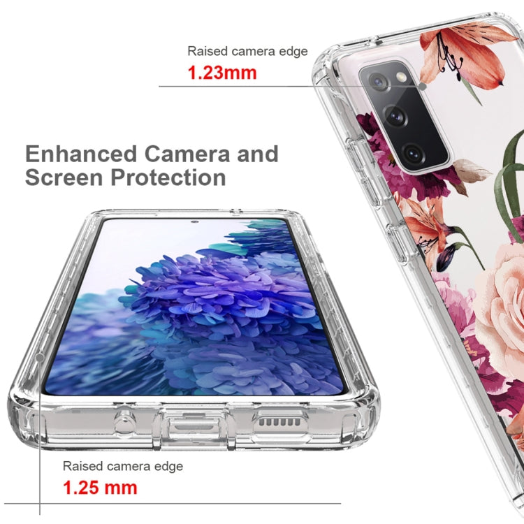 For Samsung Galaxy S20 FE PC+TPU Transparent Painted Phone Case