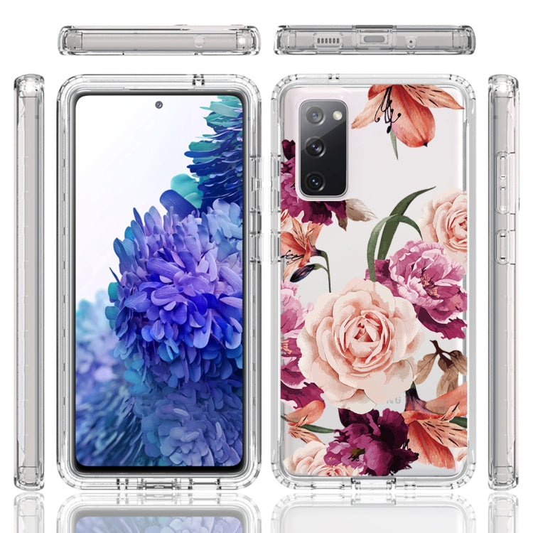 For Samsung Galaxy S20 FE PC+TPU Transparent Painted Phone Case